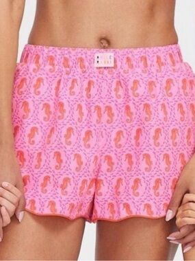 Roller Rabbit Pink and Orange Seahorse Print SHORTS NWT SIZE m